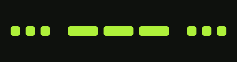 Sample decodable Morse code image showing SOS as three dots, three dashes, three dots